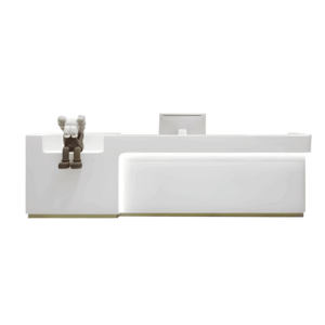 Simple Modern Stainless Steel Reception Desk - Maoters - L120 x W60 x H100 CM