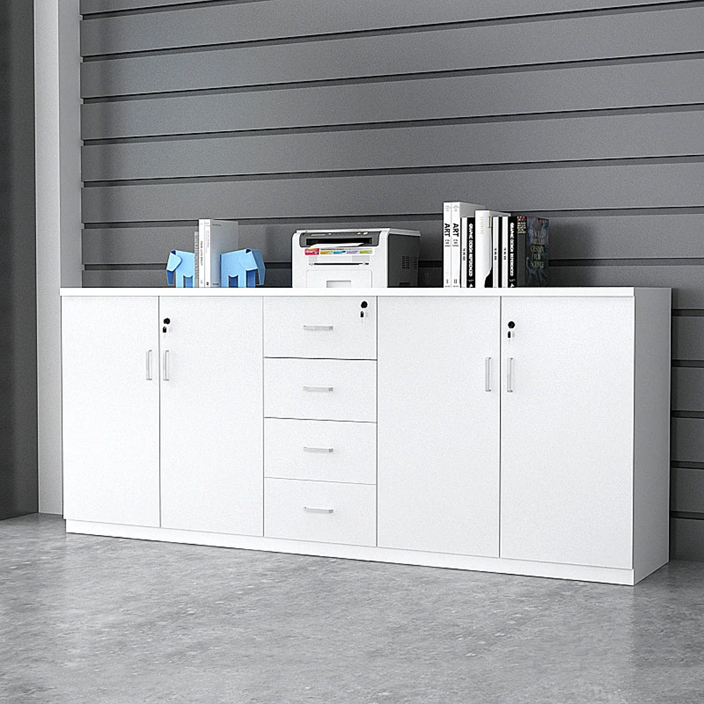 Office Low Cabinet with Lock - Secure File Storage