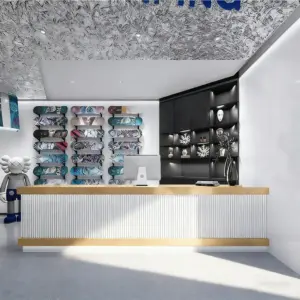 Simple Modern Cashier Counter - Tide Play Store - L220 X W60 X H100 CM