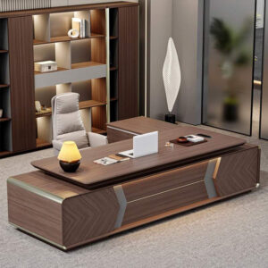 Luxurious and Elegant Executive Office Desk - Maoters - L240 x W185 x H75 CM Desk with LED light