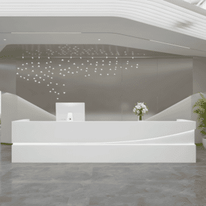 Modern Simple Reception Desk - Sleek Lacquer Finish - L260 X W60 X H105 CM