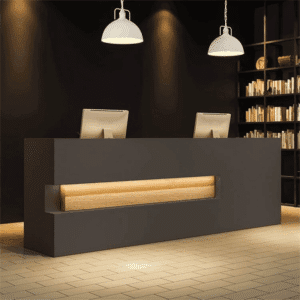Retro Solid Wood Reception Desk - Maoters - L320 X W60 X H100 CM