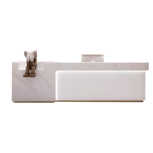 Simple Modern Stainless Steel Reception Desk - Maoters - L220 x W60 x H100 CM