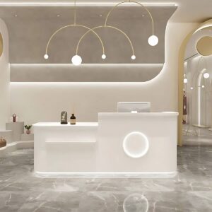 Curved Shop Checkout Reception Desk - Maoters