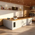 Simple Milk Tea Coffee Bar Baking Counter