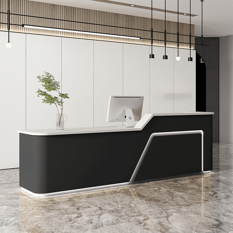 Curved Cashier Front Desk Counter - Maoters