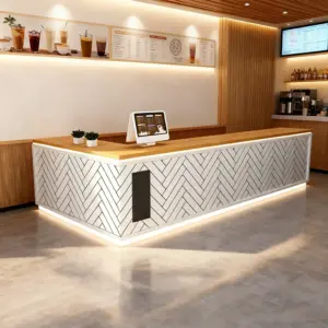Simple Milk Tea Coffee Bar Baking Counter
