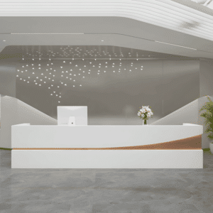 Modern Simple Reception Desk - Sleek Lacquer Finish - L200 X W60 X H105 CM