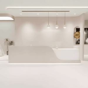 Rectangular Laminate Reception Desk - L100 x W60 x H100 CM
