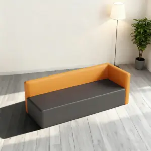 Creative Color Blocked Adjustable Corner Office Sofa - W180 x D60 x H70 CM (Left Corner)