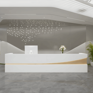 Modern Simple Reception Desk - Sleek Lacquer Finish - L280 X W60 X H105 CM