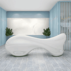 Artistic Reception Desk - Unique Curved Design - L300 X W85 X H110 CM