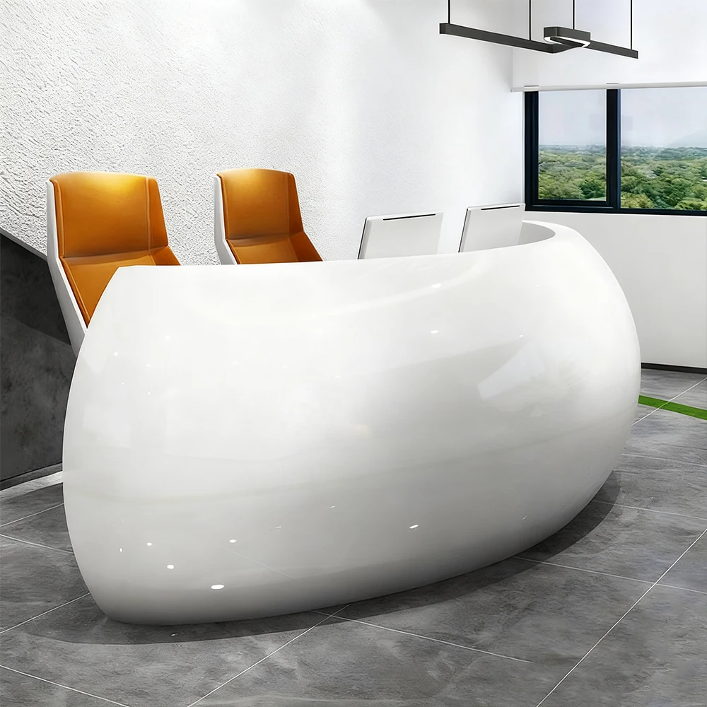 Baked Semicircular Arc Front Desk Baked Semicircular Arc Front Desk