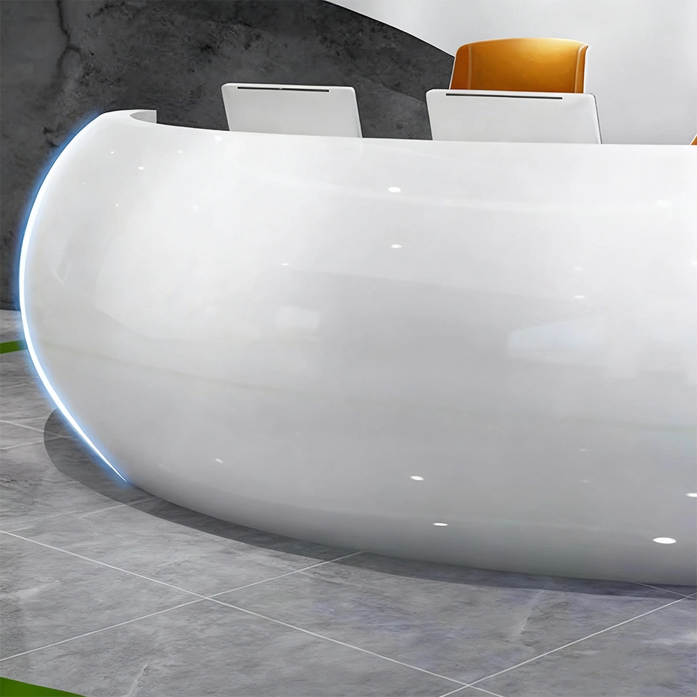 Baked Semicircular Arc Front Desk Baked Semicircular Arc Front Desk