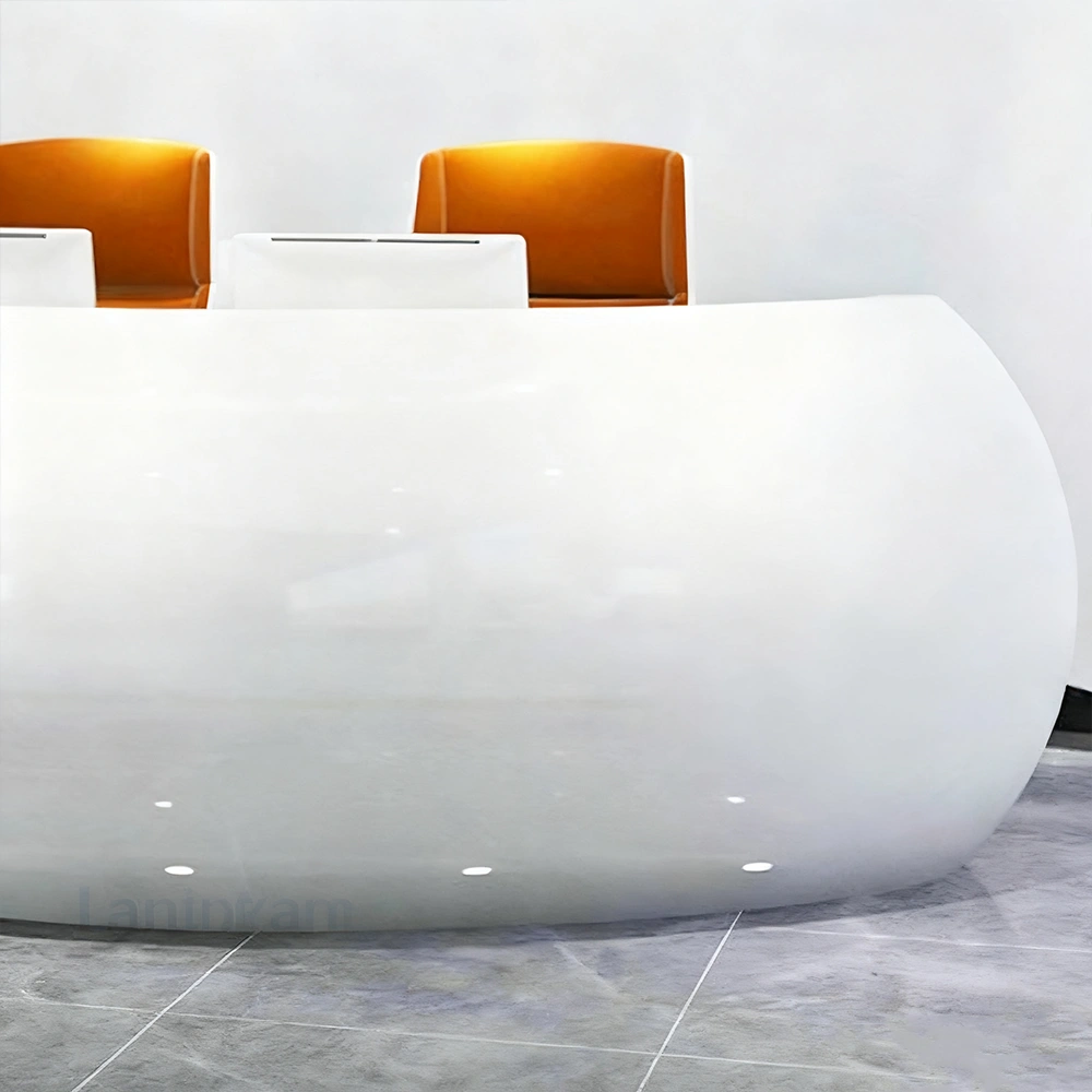 Baked Semicircular Arc Front Desk Baked Semicircular Arc Front Desk