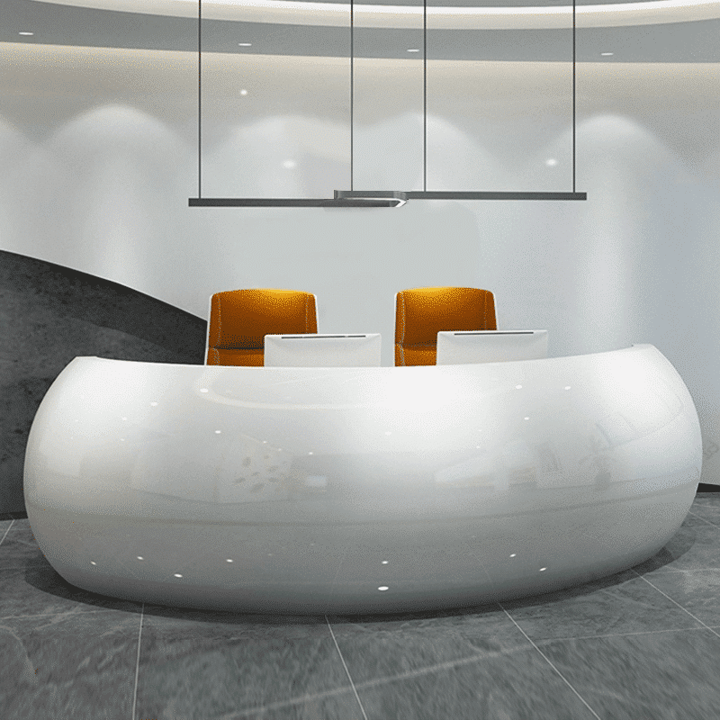 Baked Semicircular Arc Front Desk