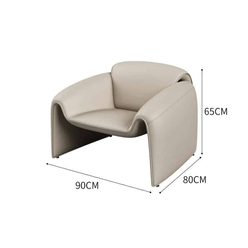 Beige Leather Sofa - Maoters