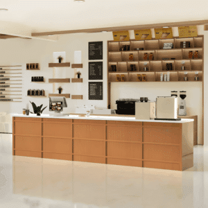 Coffee Shop Checkout Counter Vintage Industrial Style Bar - L160 X W60 X H100 CM