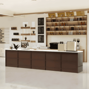Coffee Shop Checkout Counter Vintage Industrial Style Bar - L240 X W60 X H100 CM