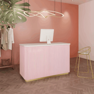 Compact Cashier Desk for Retail Stores - L160 X W60 X H100 CM