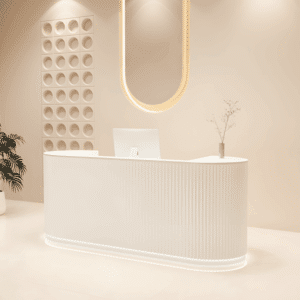 Cream Style Cashier Desk - Boutique Counter - L160 X W55 X H100 CM