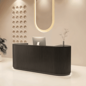 Cream Style Cashier Desk - Boutique Counter - L280 X W60 X H100 CM