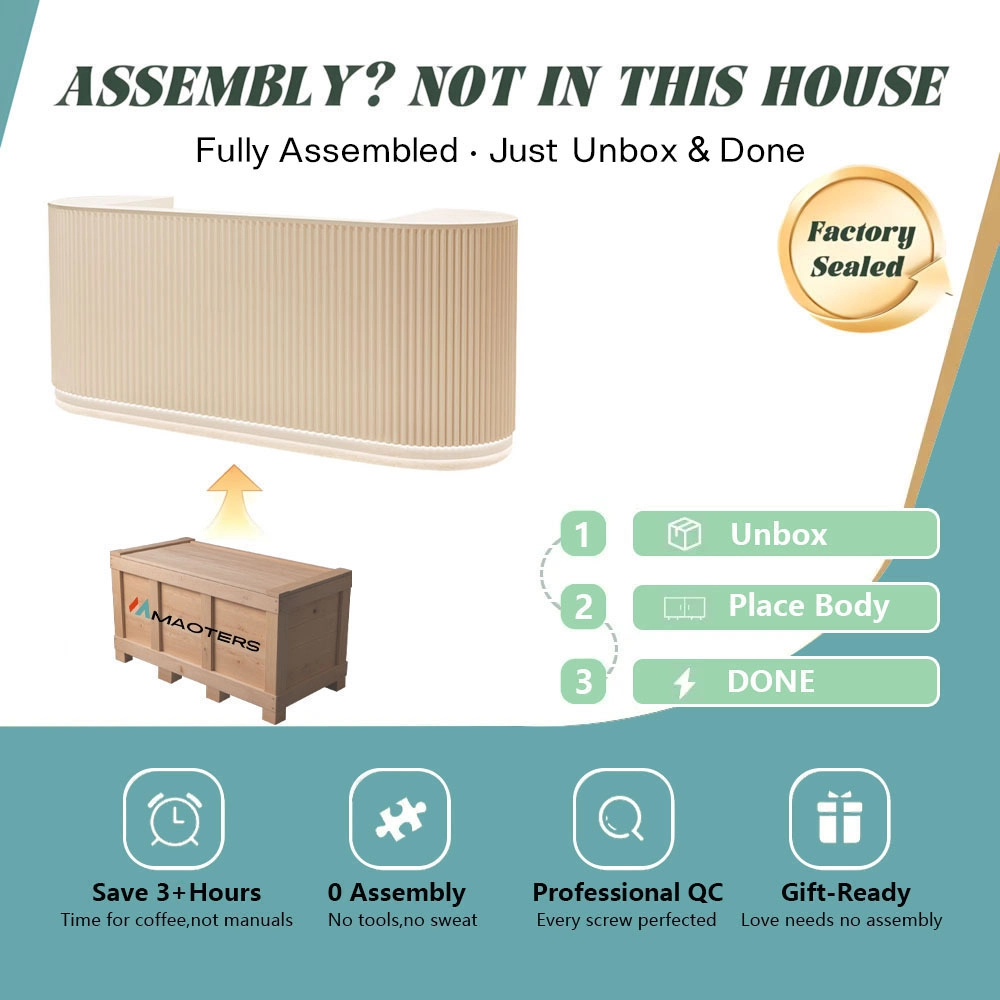 Cream Style Cashier Desk - Boutique Counter Cream Style Cashier Desk - Boutique Counter