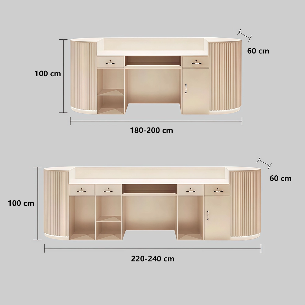 Cream Style Cashier Desk - Boutique Counter Cream Style Cashier Desk - Boutique Counter