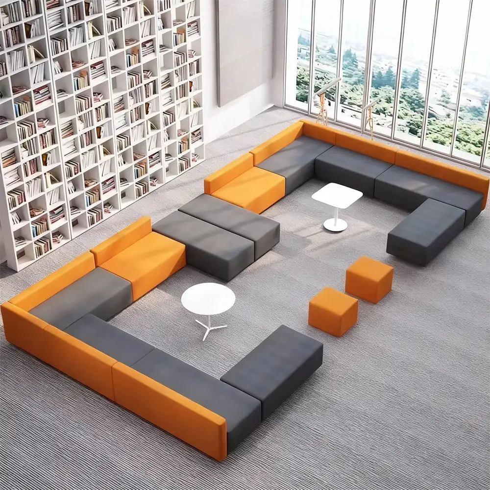Creative Color Blocked Adjustable Corner Office Sofa Creative Color Blocked Adjustable Corner Office Sofa