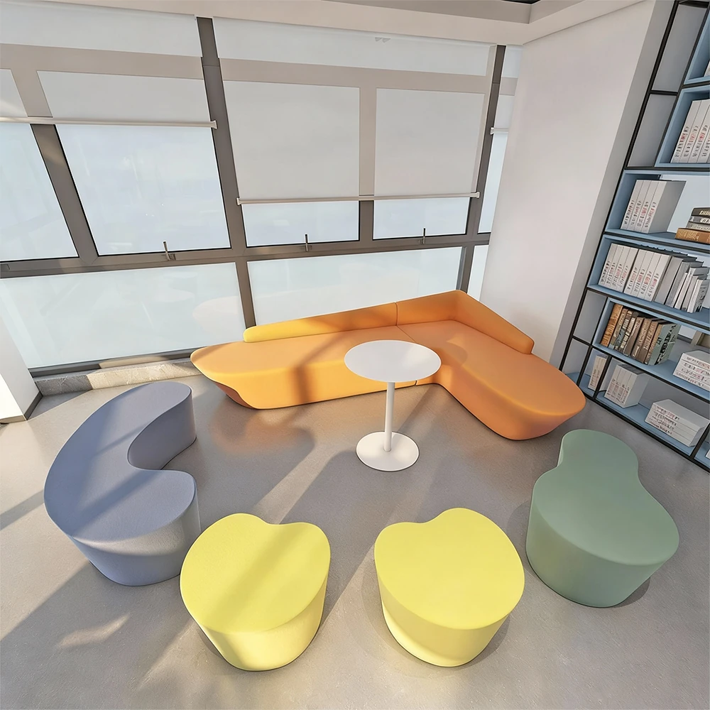 Creative Irregular Shaped Lounge Office Sofa Set