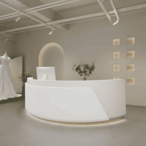 Curved Beauty Salon Bar Counter