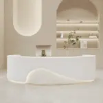 Curved Front Desk for Commercial Spaces
