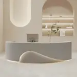 Curved Front Desk for Commercial Spaces