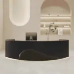Curved Front Desk for Commercial Spaces