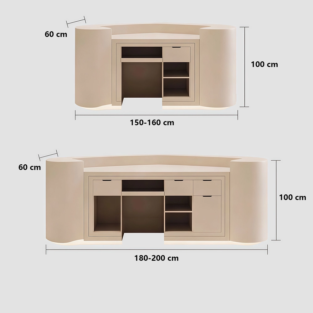 Curved Front Desk for Commercial Spaces Curved Front Desk for Commercial Spaces