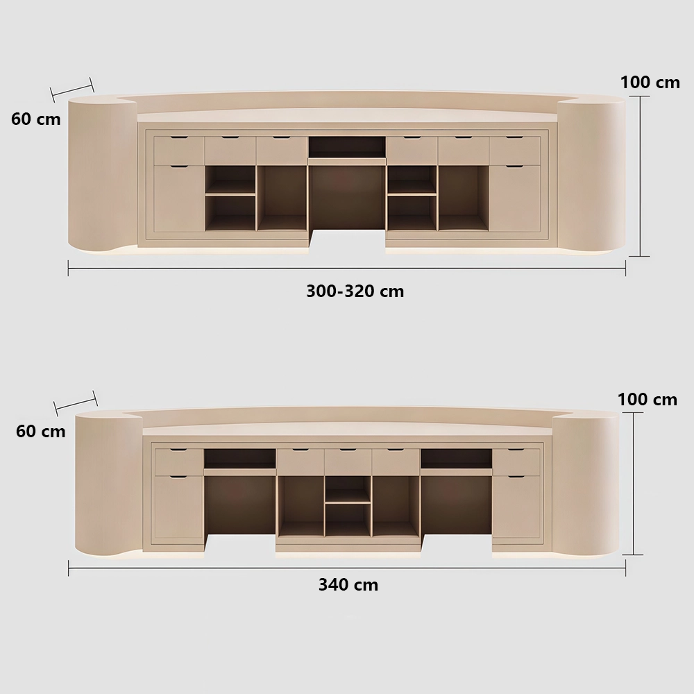 Curved Front Desk for Commercial Spaces Curved Front Desk for Commercial Spaces