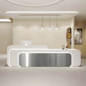 Customized Elegance: Leading Stainless Steel Desk - L220 X W60 X H100 CM