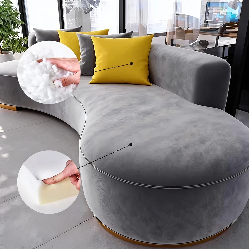 Elegant Gray Fabric Sofa for Office Lounge & Reception Elegant Gray Fabric Sofa for Office Lounge & Reception