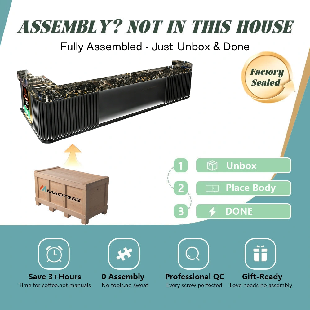 Elegant Marble Rock Slab Reception Desk Elegant Marble Rock Slab Reception Desk