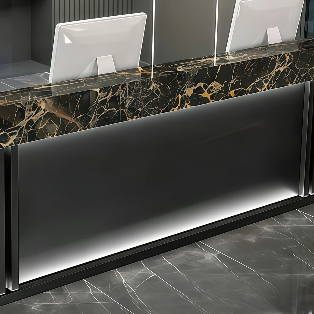 Elegant Marble Rock Slab Reception Desk Elegant Marble Rock Slab Reception Desk