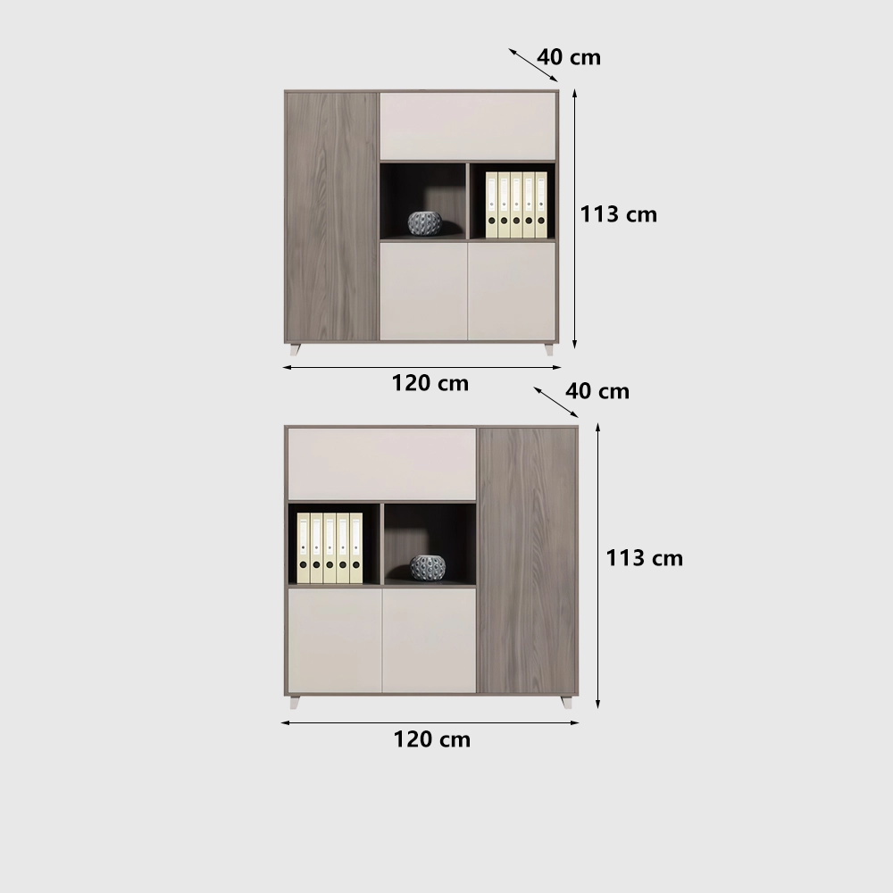 Elegant Wooden Panel Bookshelf & Office File Cabinet Elegant Wooden Panel Bookshelf & Office File Cabinet