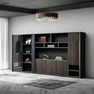 Executive Office Desk and Chair - Simple, Modern & Grand - L240 x W40 x H200 CM File Cabinet, file cabinet