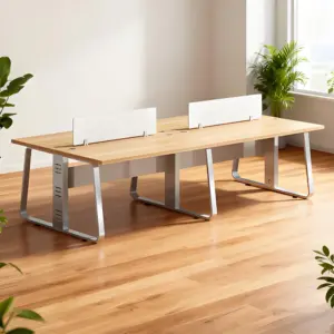 Fully Upgraded Flexible Combo Two Person Desk - Maoters - Four-person seat L240 x W120 x H75 CM