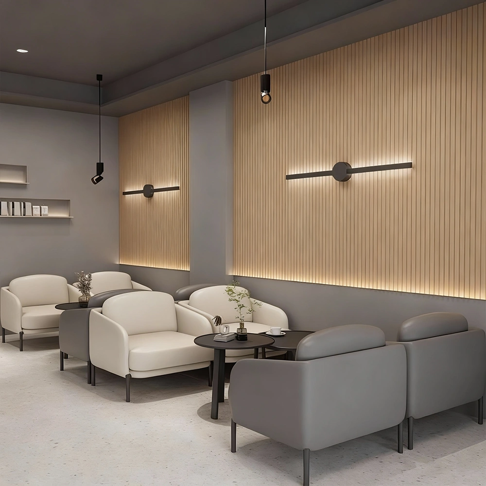 Gray Leisure Coffee Shop Sofa for Two - Maoters Gray Leisure Coffee Shop Sofa for Two - Maoters