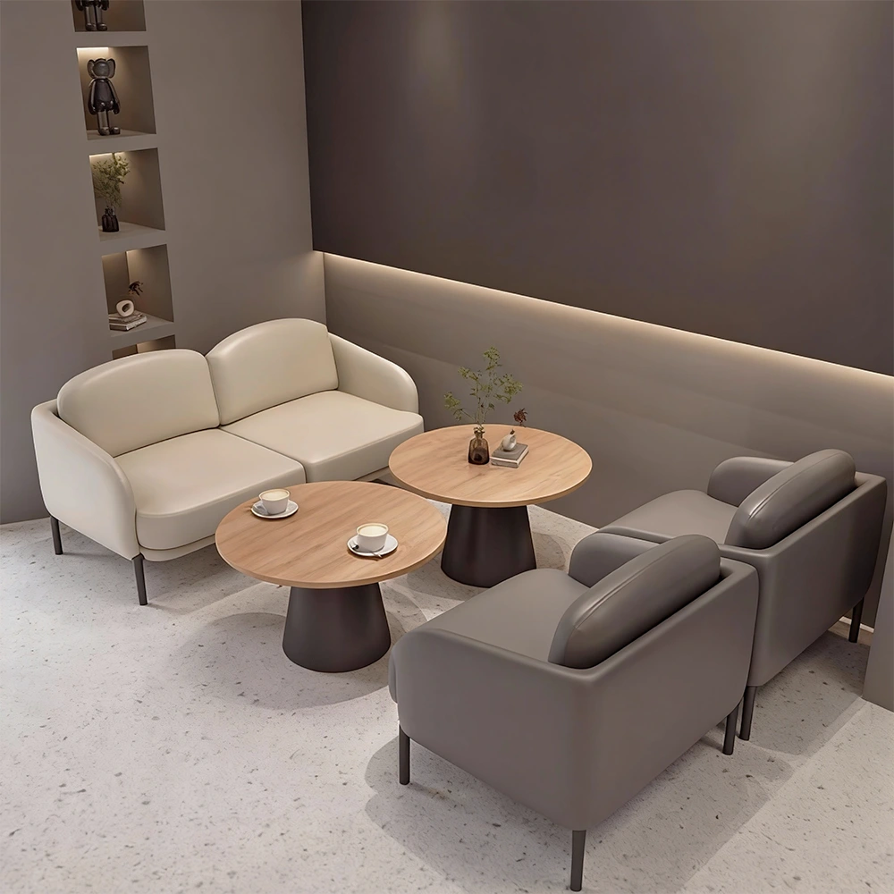 Gray Leisure Coffee Shop Sofa for Two - Maoters