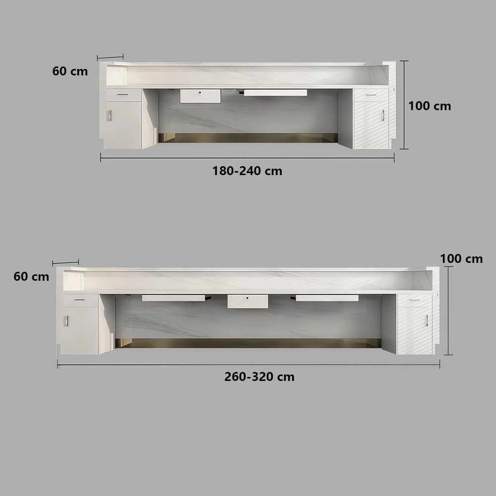 Imitation Marble Pattern Front Desk - Elegant Service Desk Imitation Marble Pattern Front Desk - Elegant Service Desk