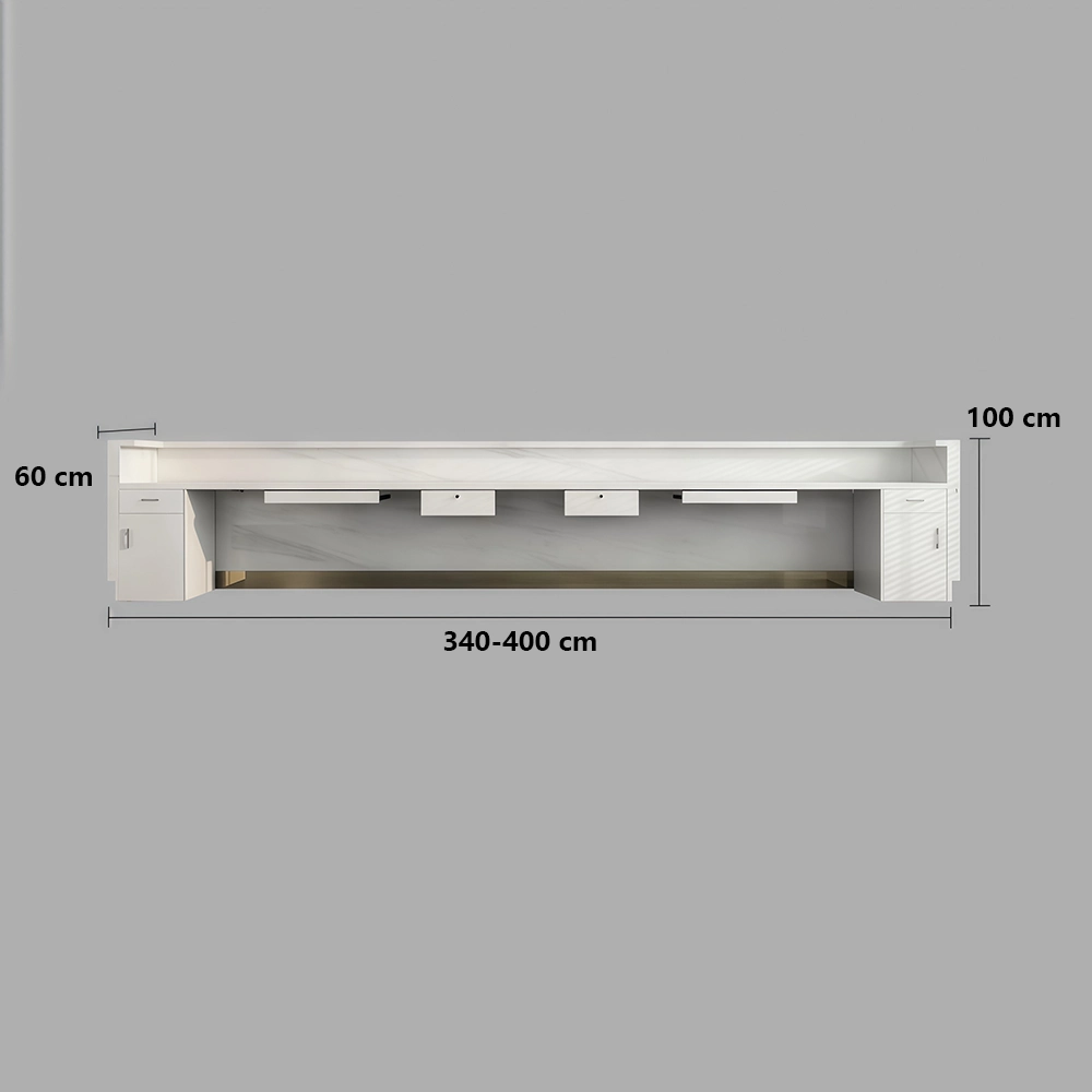 Imitation Marble Pattern Front Desk - Elegant Service Desk Imitation Marble Pattern Front Desk - Elegant Service Desk