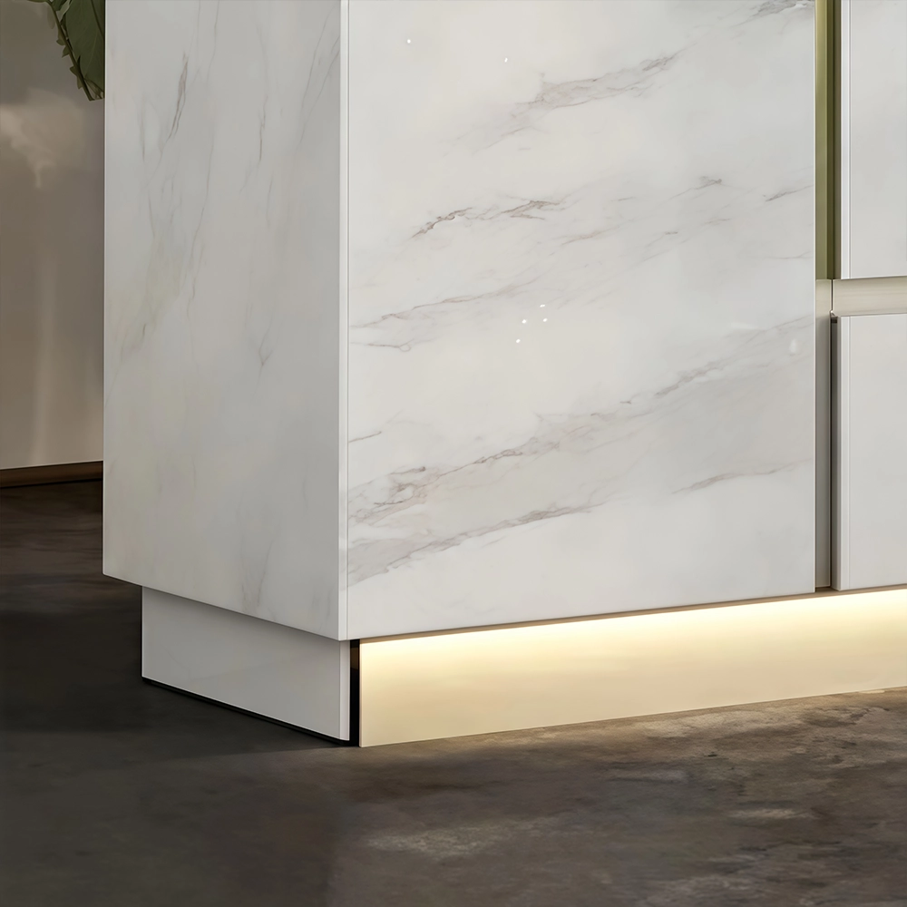 Imitation Marble Pattern Front Desk - Elegant Service Desk Imitation Marble Pattern Front Desk - Elegant Service Desk