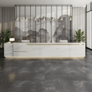 Imitation Marble Pattern Front Desk - Elegant Service Desk