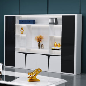 Innovative Lacquered Executive Desk - Maoters - L240 x W40 x H200 CM Bookcase
